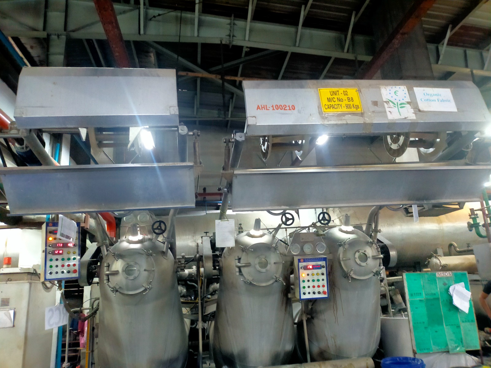 Dyeing machines on the wet-processing floor at Islam Textile